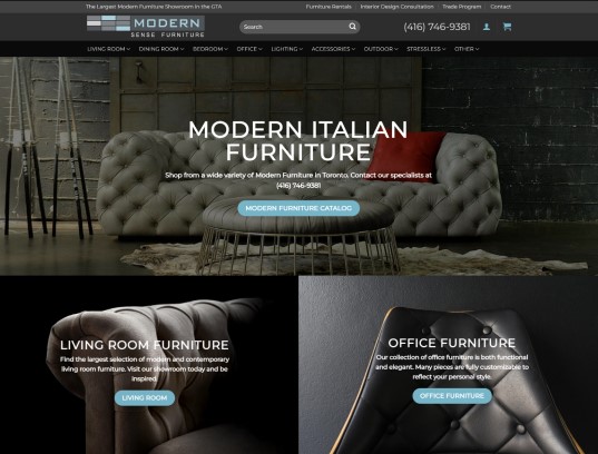 Furniture Store Web Design for Modern Sense Furniture