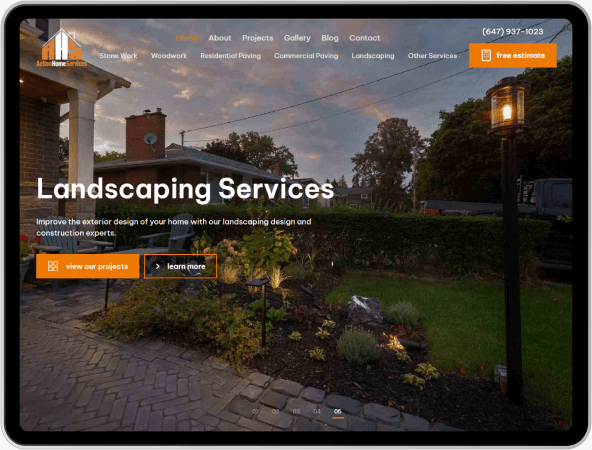 web design for landscaping company toronto