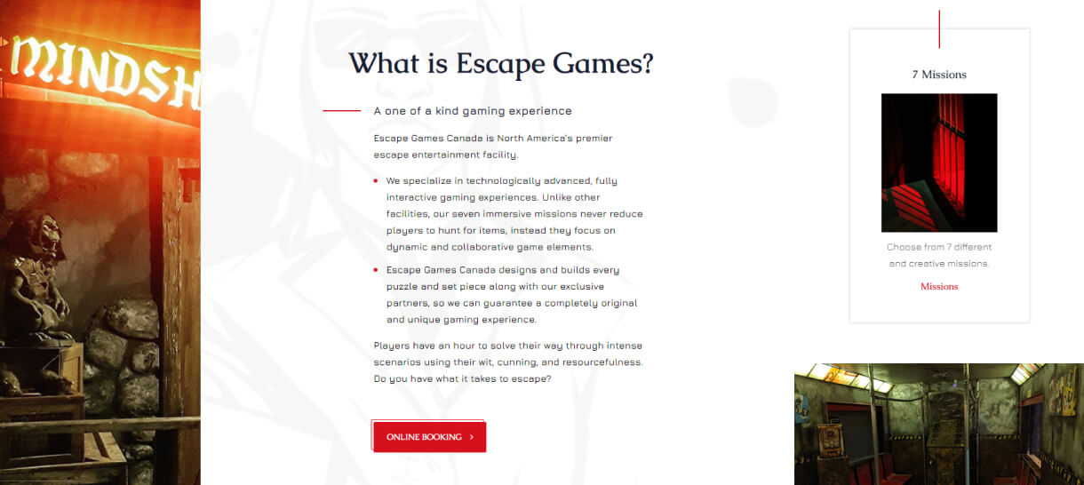 escape games web development
