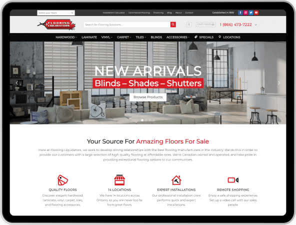 flooring liquidators web design
