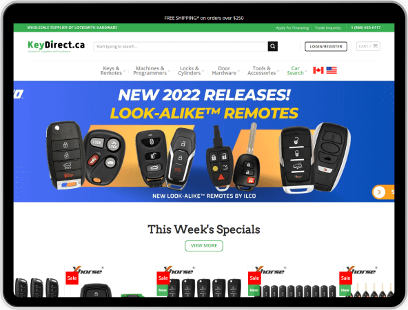 keydirect website design