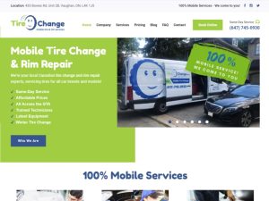 web design for tire change company