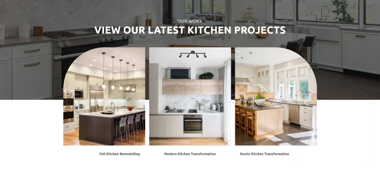 web development for kitchen and bath reno