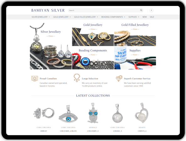 bamiyan silver website design