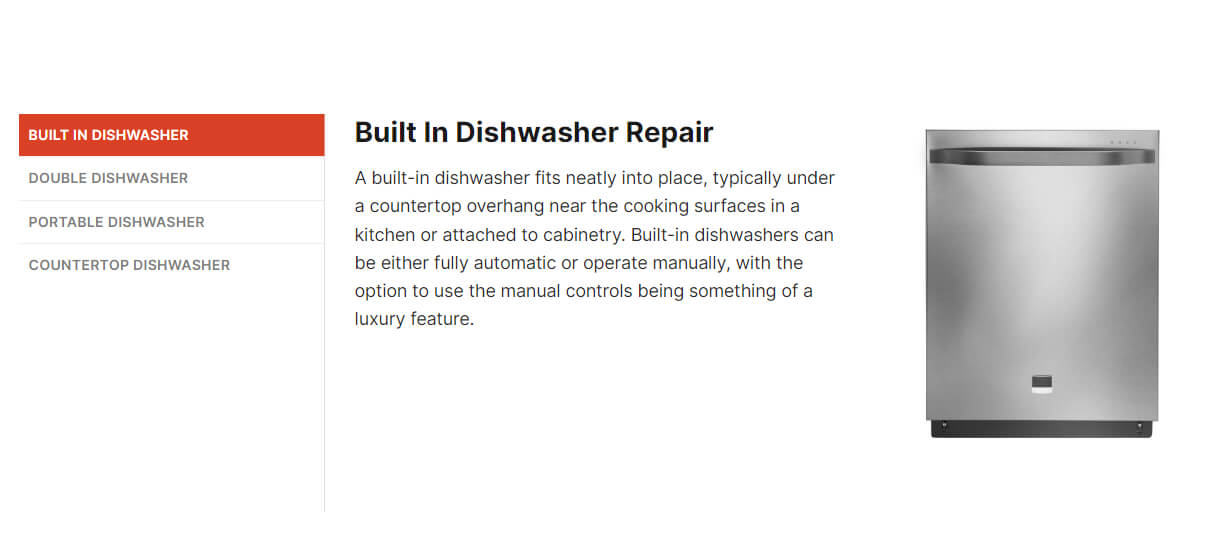 website design and seo for top appliance repair company