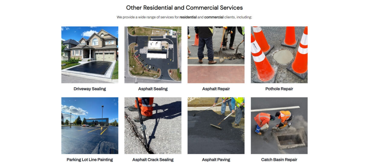 asphalt sealing commercial services