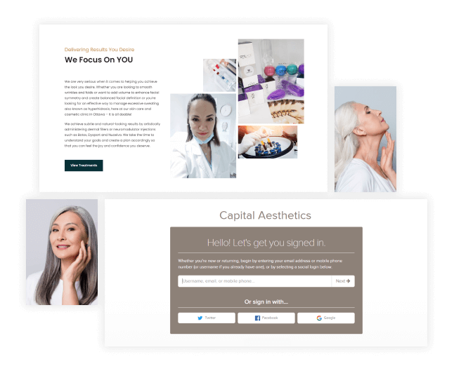 capital aesthetics custom website