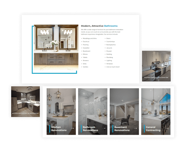 website design for top renovation company in toronto