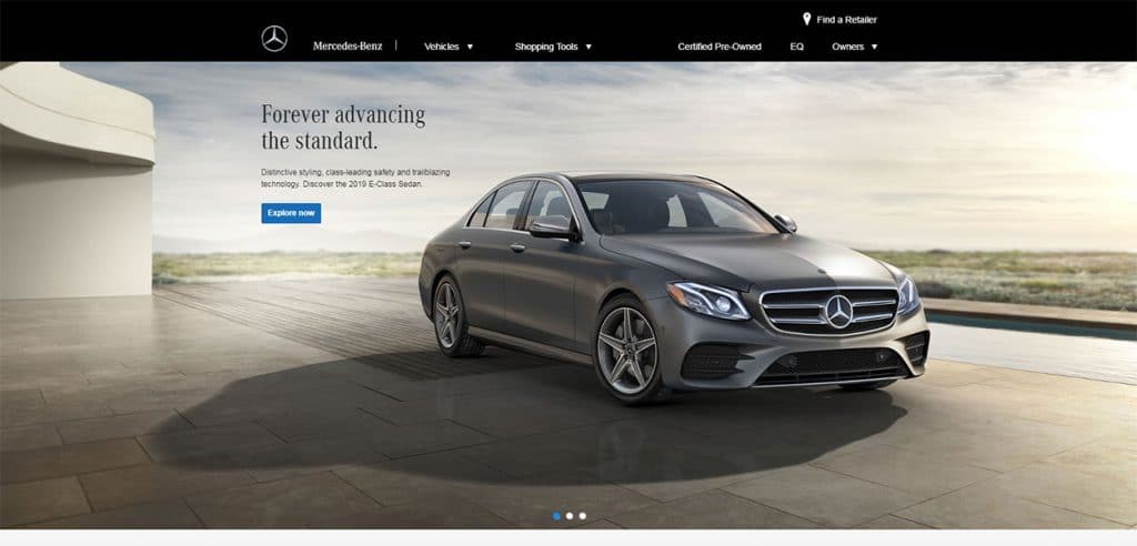 website design mercedes