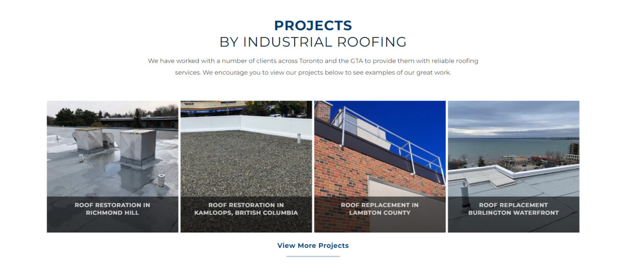 industrial roofing website building