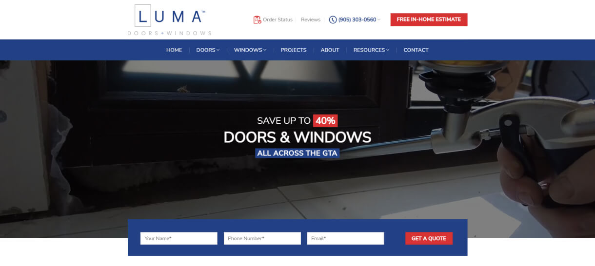 luma doors web design and development