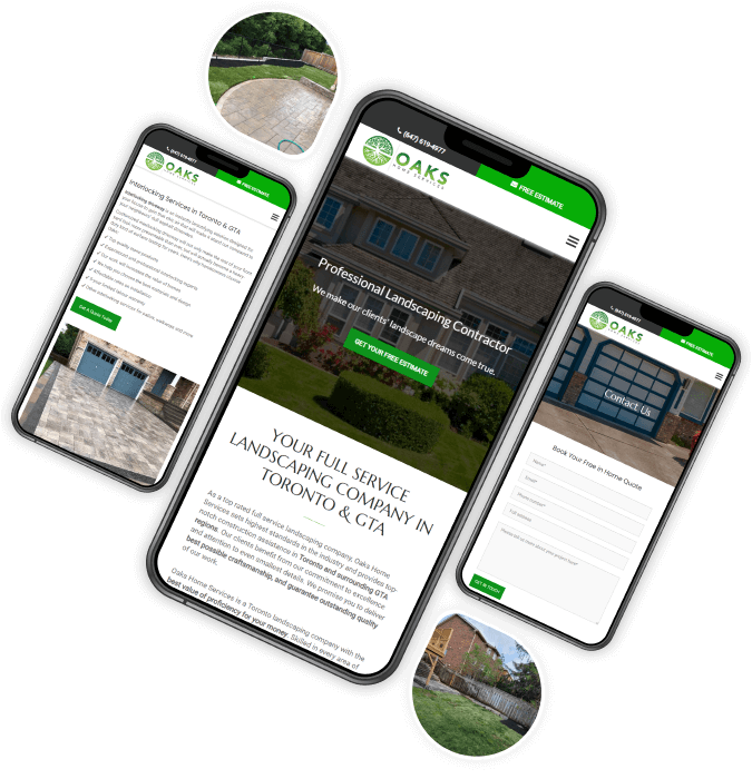 Website design for top landscaping company in toronto