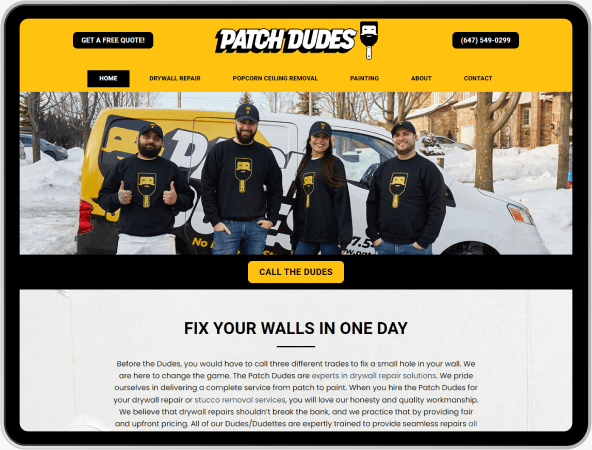 patch dudes website design