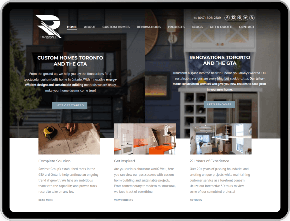 rovimat group web design