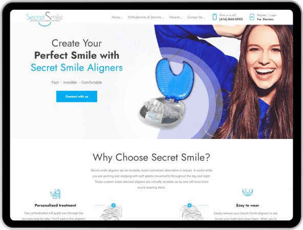 secret smile club web design