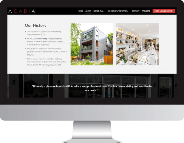 seo and web design for acadia dc