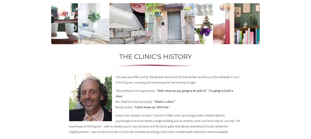 the clinic on dupont website redesign