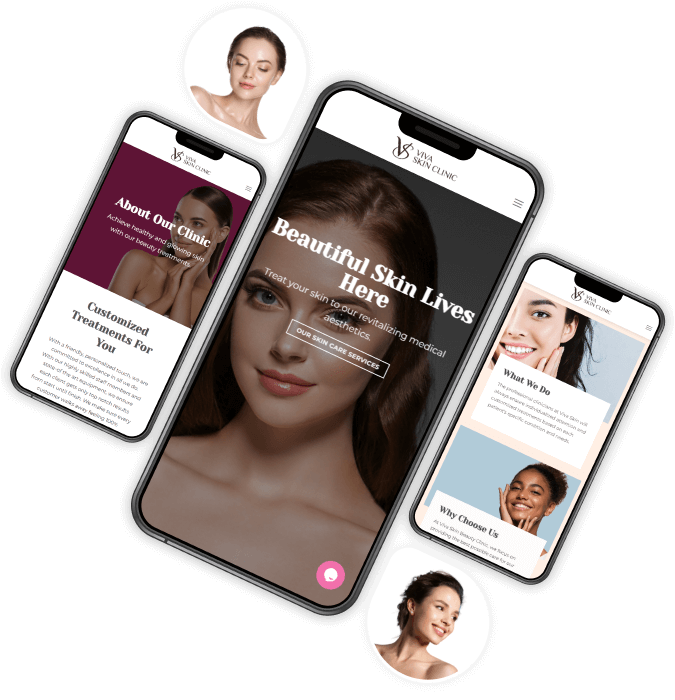 viva skin clinic website design