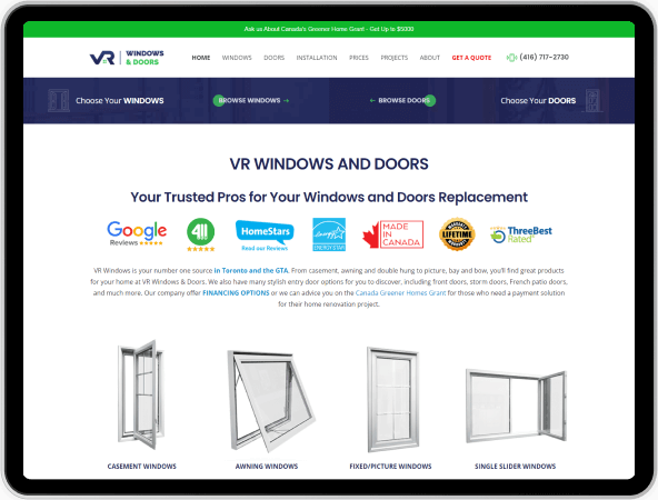 vr-windows web design