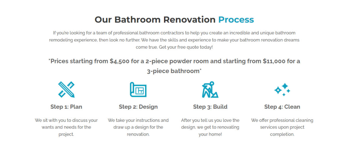 website design for top renovation company in toronto