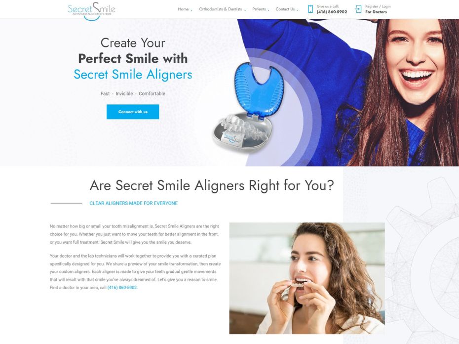 web design for orthodontic lab