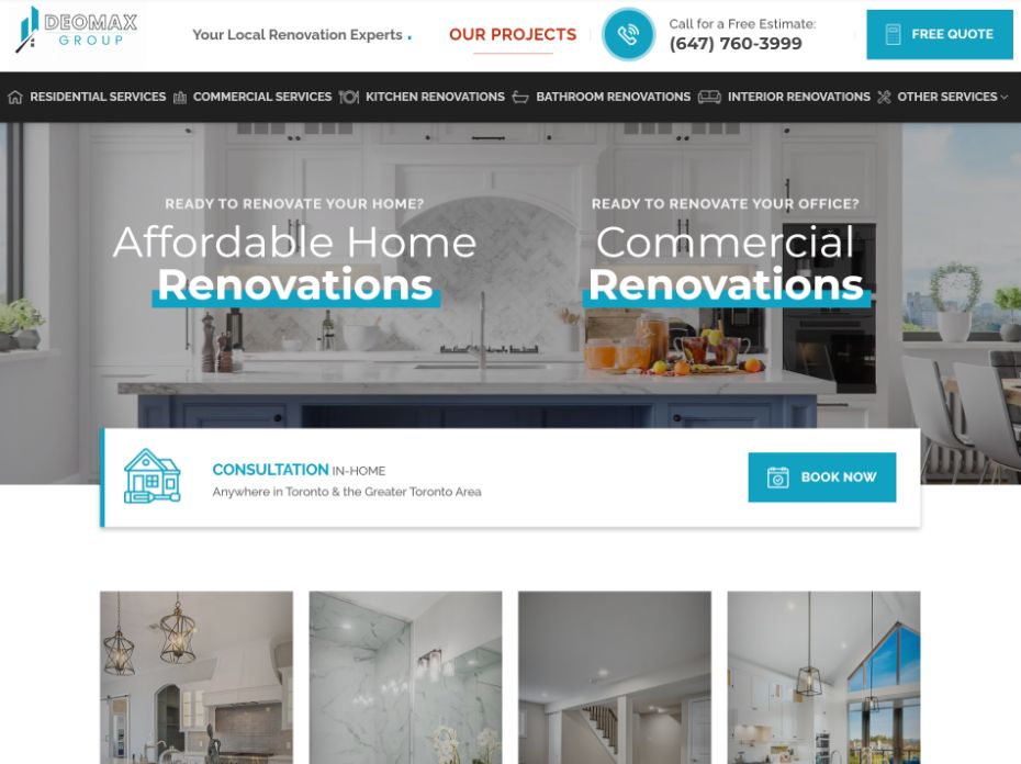 web design for renovation contractor