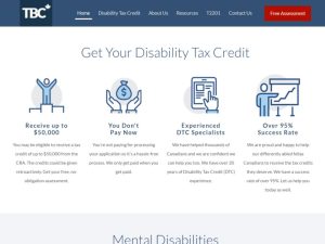 web design for tax credit service