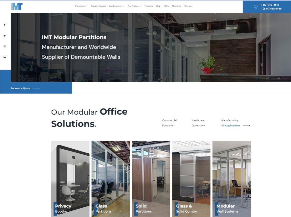 website design for commercial renovation group