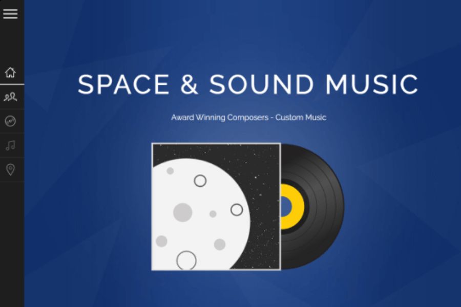 website design for music composers