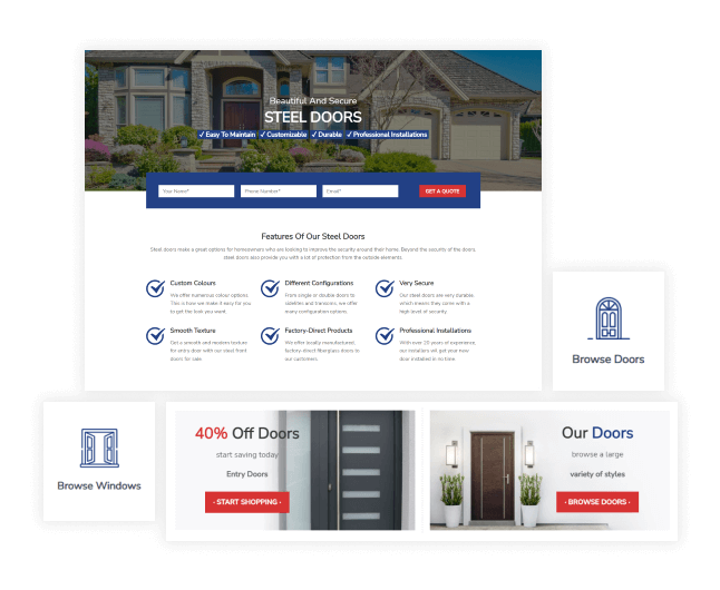 website development and design for luma doors