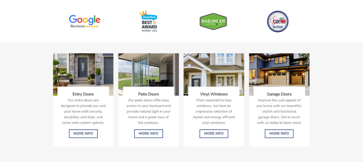 website for luma doors and windows