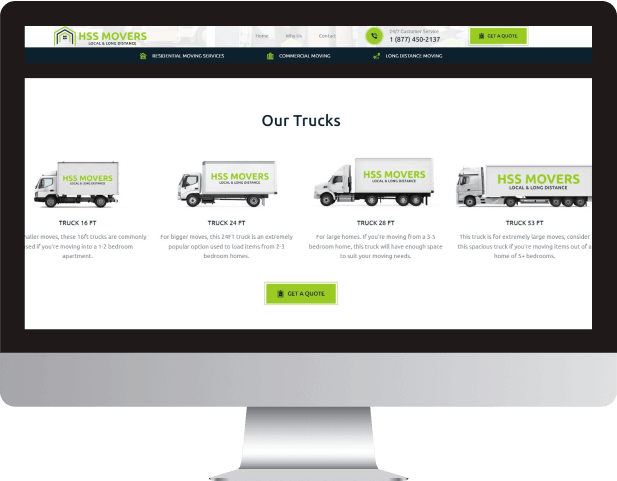 Web Design and SEO Services for HSS Movers