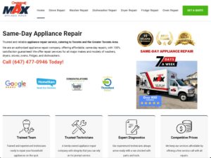 appliance repair company website development