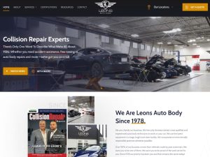 leons auto body web design