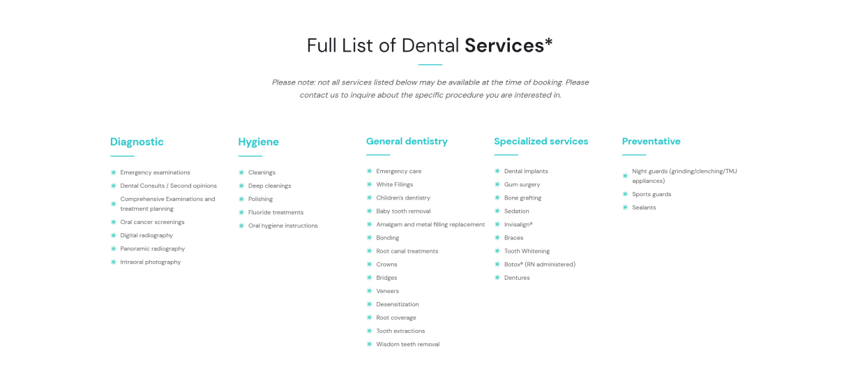 dental office web design