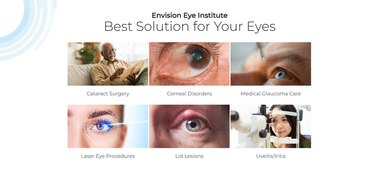 eye vision office web development