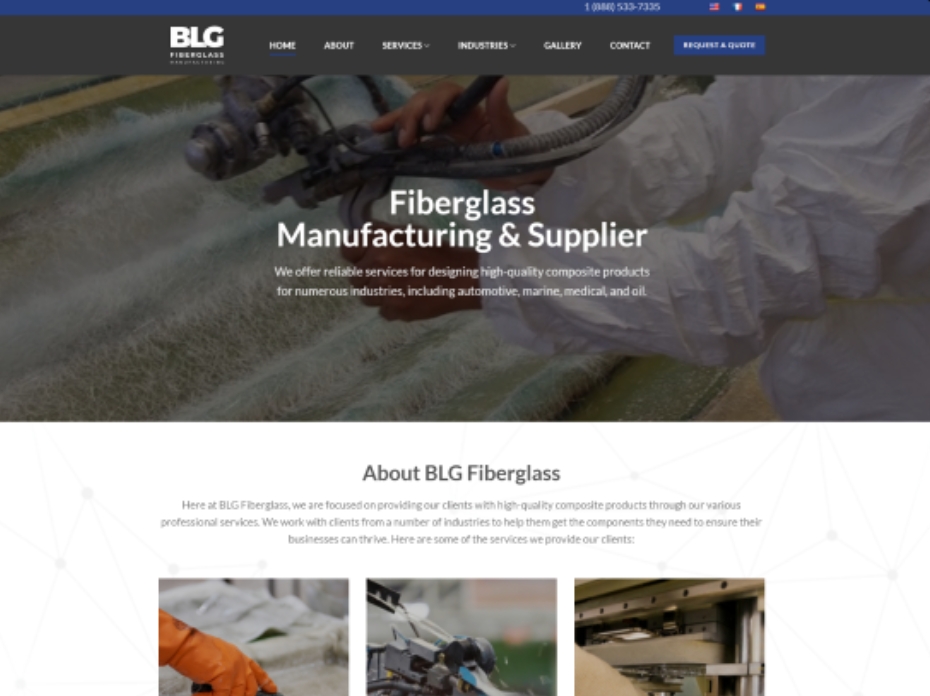 fiber glass website development