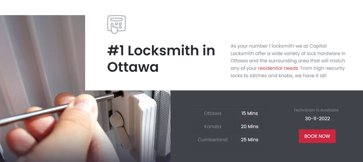 locksmith company webpage 1
