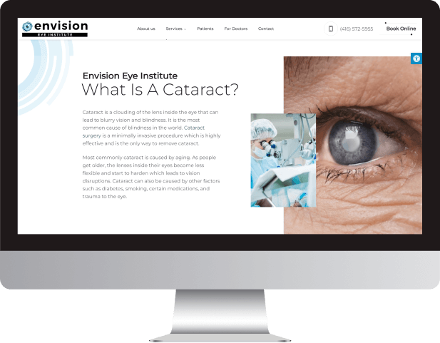 web development vision care institute