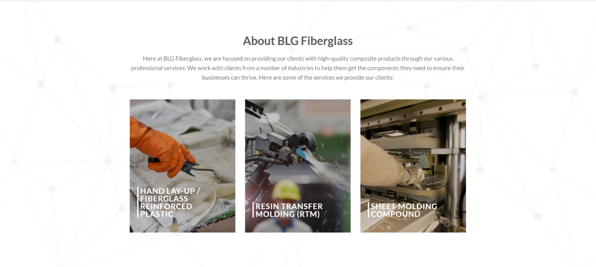 website design fiber glass manufactuer