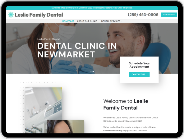 website design for dental office