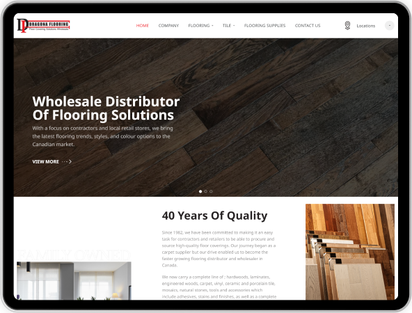 dragona flooring website development