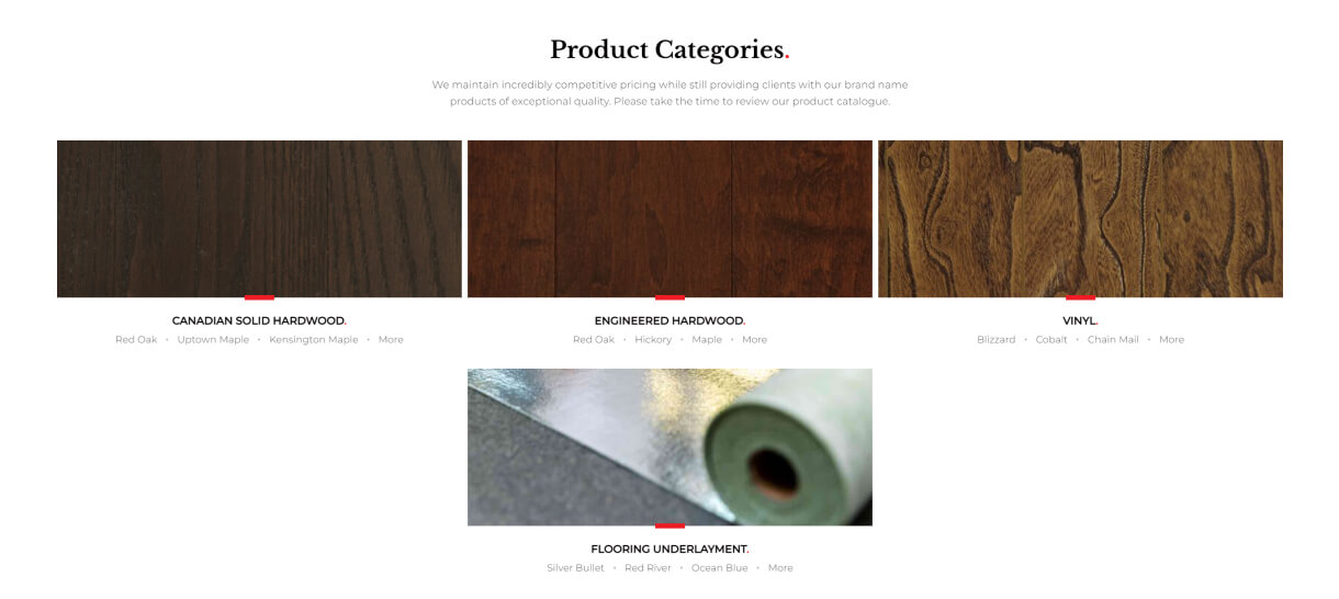 sherwood fores products website development