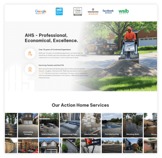 web design for landscaping company