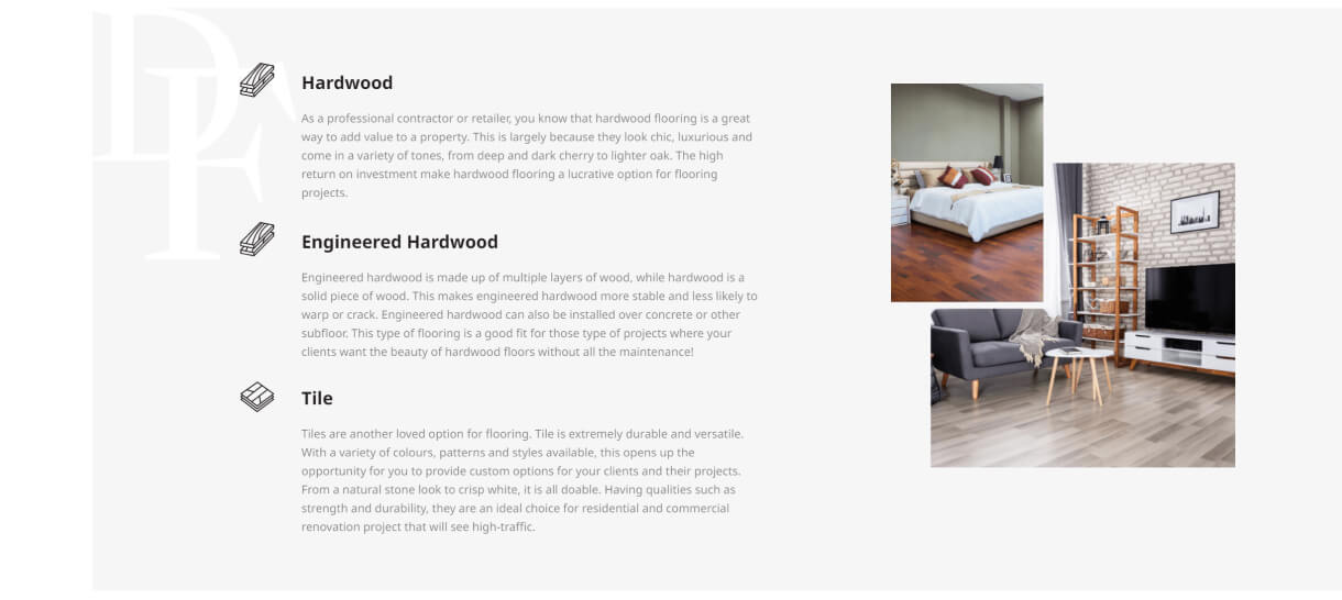 web development for flooring website