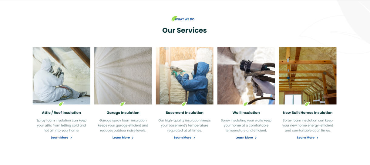 philly spray foam web design