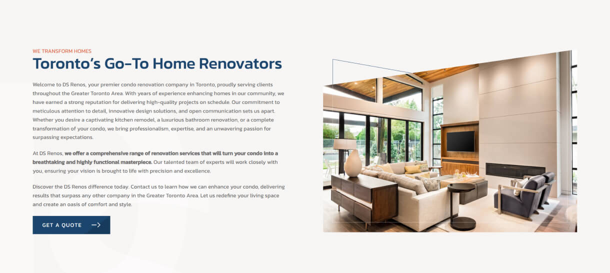 Website Design Toronto DS Renos