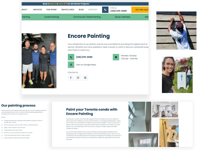 encore painting website migration