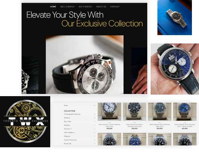 website custom design toronto watch exchange