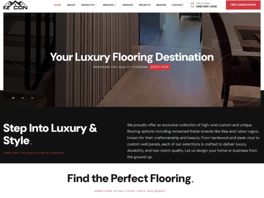 website design flooring company